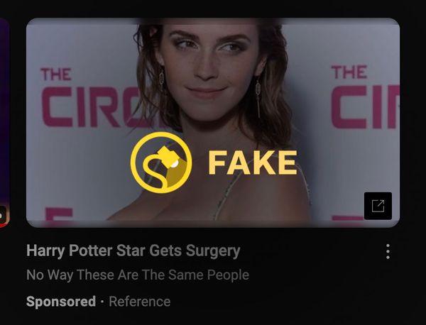 A doctored picture of actor Emma Watson made her cleavage look larger for clickbait purposes.